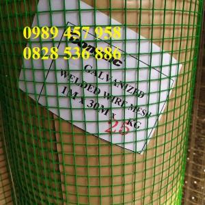 Lưới hàn bọc nhựa 2m, Lưới thép bọc nhựa D3 50x50, Lưới cuộn bọc nhựa màu xanh