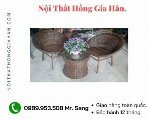 Bàn ghế cafe mây nhựa Tp.HCM HGH05119