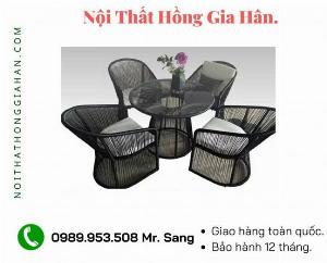 Bàn ghế mây nhựa sân vườn Tp.HCM HGH05134