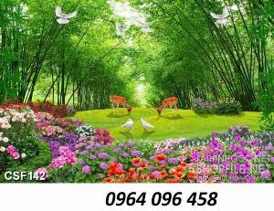 Tranh gạch 3d hoa cỏ thiên nhiên - DSA73