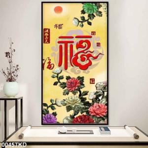 Tranh gạch 3d ốp tường khổ dọc - 5444X