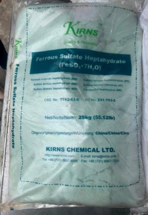 Nguyên liệu Ferrous sulfate heptahydrate (FeSO4.7H2O) – Kirns/Trung Quốc