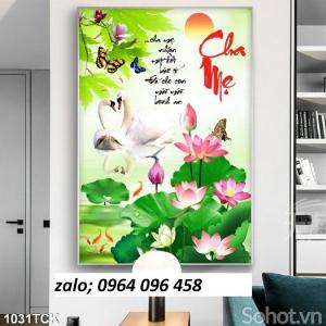 Tranh gạch 3d câu thơ cha mẹ - 632S