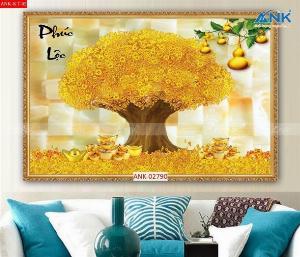 Tranh cây kim tiền 3d - tranh gạch 3d cây kim tiền - 932XP