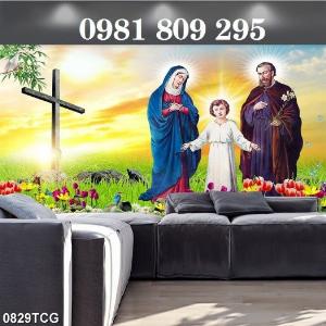 Tranh gia đình thánh gia - tranh gạch men công giáo G97