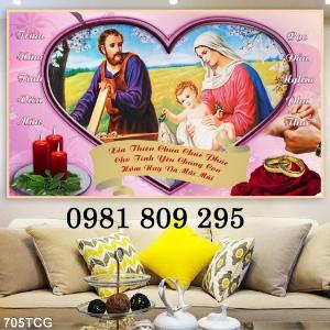Tranh gia đình thánh gia - tranh gạch men công giáo G97