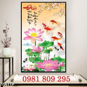 Gạch tranh khổ đứng - tranh gạch ốp tường L76