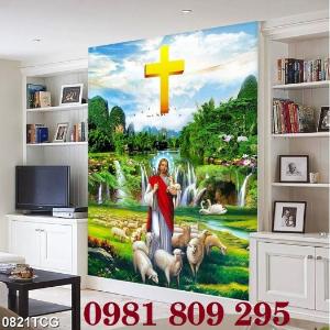 Gạch tranh công giáo - tranh lòng chúa thương xót GHG8
