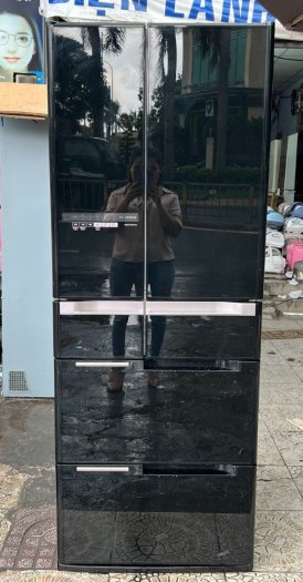 Tủ lạnh HITACHI R-C5700 565L mặt gương đen hút chân không hàng đấu giá đẹp VIP