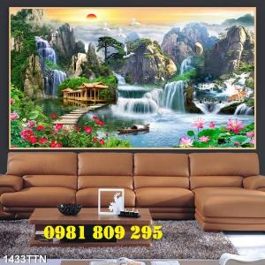 Tranh gạch dán tường - gạch 3d phong cảnh J76