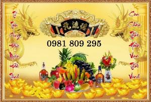 Tranh gạch phúc lộc thọ ốp phòng thờ GF8