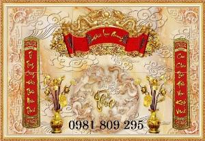 Tranh gạch phúc lộc thọ ốp phòng thờ GF8
