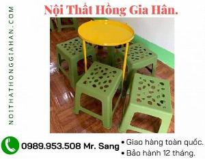Bộ bàn ghế cafe nhựa đúc  HGH05144