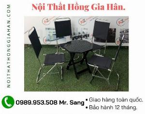 Bộ bàn ghế cafe cóc xếp gọn Tp.HCM HGH05155