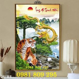 Tranh gạch , gạch trang trí 3d hổ khổ đứng hg9