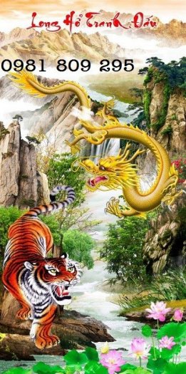 Tranh gạch , gạch trang trí 3d hổ khổ đứng hg9