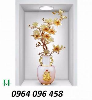 Tranh 3d tranh gạch 3d bình hoa - 622SP