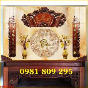 Gạch tranh cửu huyền thất tổ 3d - tranh 3d ban thờ JH8
