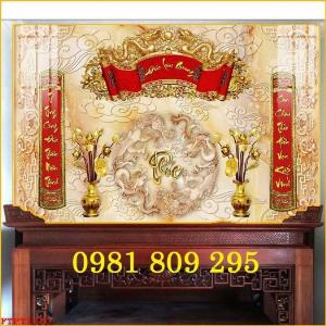Gạch tranh cửu huyền thất tổ 3d - tranh 3d ban thờ JH8