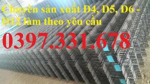 Lưới thép hàn đổ sàn, lưới thép hàn D3, D4, D5, D6, D8, D10, D12 giá tốt