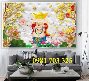 Tranh gạch men phật di lặc 3D