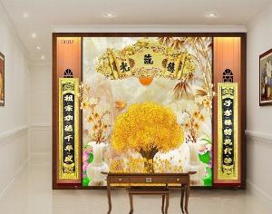 Tranh gạch men 3d ốp tường phòng thờ - 7333SP