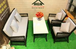 Bàn ghế Sofa nhựa giả mây Hồng Gia Hân SF0601