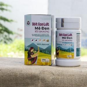 Bột mầm gạo lứt mè đen - thực dưỡng - rẫy Bhnong hộp 500gram