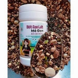Bột mầm gạo lứt mè đen - thực dưỡng - rẫy Bhnong hộp 500gram