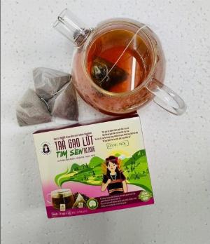 Trà gạo lứt tim sen Bhnong giúp an thần, ngủ ngon (túi lọc) 20 túi x 15gram