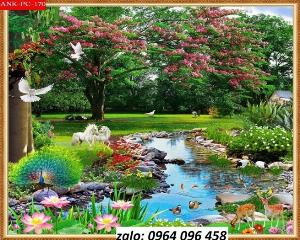Tranh 3d - tranh gạch 3d phong thủy phòng khách - 211AL