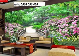 Tranh 3d - tranh gạch 3d phong thủy phòng khách - 211AL