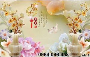 Tranh gạch men 3d phòng khách đẹp - 230NB