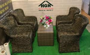 Bàn ghế nhựa giả mây giá xưởng sản xuất