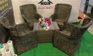 Bàn ghế nhựa giả mây giá xưởng sản xuất