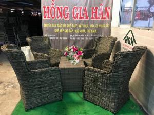 Bàn ghế nhựa giả mây giá xưởng sản xuất