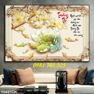 Tranh cá chép phong thủy, tranh gạch men 3D