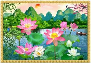 Tranh gạch 3d ốp tường phòng thờ - 422SB