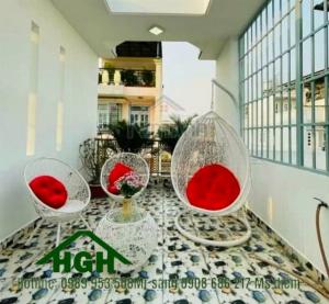 Combo Xích đu cafe sân vườn nhựa giả mây