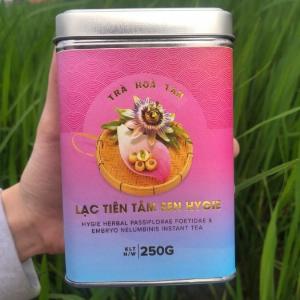 Trà Lạc Tiên Tâm Sen hòa tan Hygie 50g/250g giúp giảm căng thẳng ngủ ngon