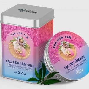 Trà Lạc Tiên Tâm Sen hòa tan Hygie 50g/250g giúp giảm căng thẳng ngủ ngon