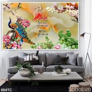 Tranh gạch 3d chim công - gạch tranh 3d chim công - 8333SN