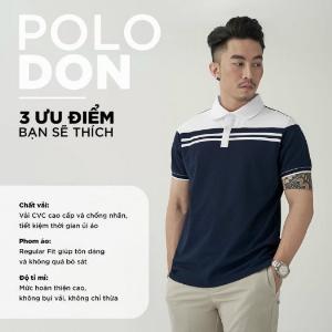 Áo thun nam cổ trụ polo thời trang cao cấp cổ trắng