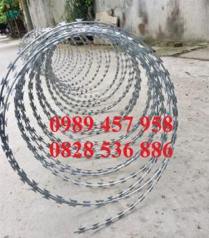 Nhận thi công Hàng rào kẽm gai hình dao, Thi công hàng rào thép gai bảo vệ biệt thự