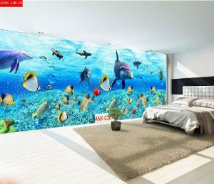 Tranh gạch 3d đàn cá đại dương - 7322SN