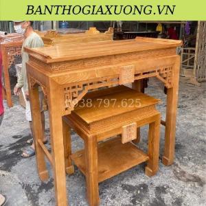 Bàn thờ gia tiên gỗ Sồi mẫu đẹp - Sang trọng