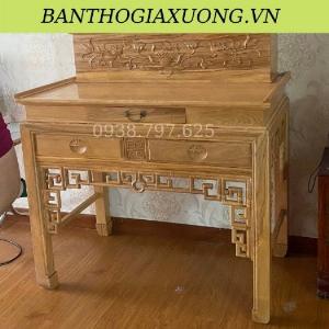 Bàn thờ gia tiên gỗ Sồi mẫu đẹp - Sang trọng