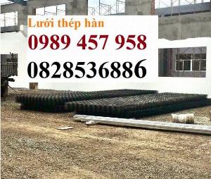 Lưới thép hàn chập phi 6 200*200, D6 200x200, D5 100x100, phi 5 150x150, D10, D12 mới 100%
