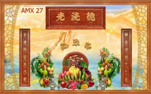 Tranh gạch 3D - phòng thờ