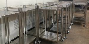 Xe đẩy inox 2 tầng